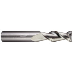 Square End Mill: 3/4" Dia, 1" LOC, 2 Flute, Solid Carbide