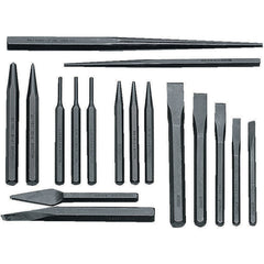 Punch Sets; Set Type: Pilot; Material: Steel; Punch Size Range (Letter): A - Z; Punch Size Range (Inch): 1/8 to 3/4; Container Type: Pouch; Minimum Punch Size (Decimal Inch): 1.58