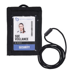 Badge Holders; Material: Vinyl; Horizontal/Vertical Holder: Vertical; Overall Length: 5.00; Color: Black