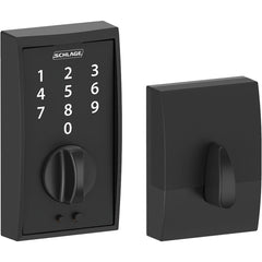 Deadbolts; Deadbolt Type: Deadbolt; Lock Type: Single Cylinder; Key Type: Key Codeable; Mount Type: Surface; Material: Metal; Minimum Door Thickness: 1.375 in; Maximum Door Thickness: 1.75; Finish: Matte Black