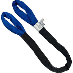 Eye & Eye Round Sling: 8' Long, 21200 lb Vertical Capacity, 17000 lb Choker Capacity