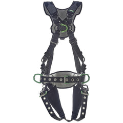 Fall Protection Harnesses:  400.000 Lb,  Construction Style,  Size X-Small & Small,  For Construction,  Polyester, Back & Hips & Front D-Ring