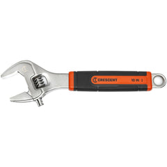 Adjustable Wrench: 10" OAL, 2-45/64" Jaw Capacity