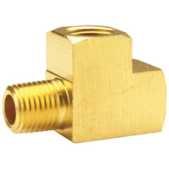 Brass & Chrome Pipe Fittings; Fitting Type: Pipe Street Tee; Fitting Size: 1/4 x 1/4; End Connections: MNPT x FNPT; Material Grade: CA360; Connection Type: Threaded; Pressure Rating (psi): 1000; Fitting Shape: Tee; Thread Standard: NPTF