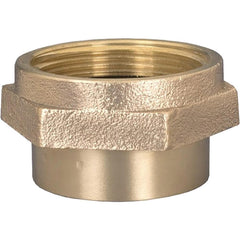 Brass & Chrome Pipe Fittings; Fitting Type: Double Female Hex Adapter; Fitting Size: 2-1/2 x 2-1/2; End Connections: FNPT x FNST; Material Grade: 360; Connection Type: Threaded; Pressure Rating (psi): 175; Fitting Shape: Straight; Thread Standard: NPT, NS