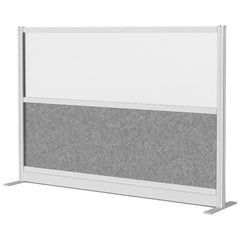 Office Cubicle Partitions; Office Cubicle Partition Type: Modular Wall Room Divider; Color: Gray, Frosted; Material: Aluminum; Mount Type: Freestanding; Height (Inch): 48; Width (Inch): 70; Thickness (Inch): 1-3/4