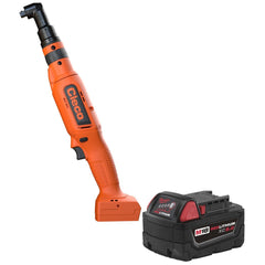 Cordless Nutrunners; Handle Type: Right Angled; Voltage: 18.00; Chuck Size (Inch): 3/8; Torque: 22.100; Clutch Style: Shut-Off; Reversible: Yes; Battery Chemistry: Lithium; Batteries Included: Yes