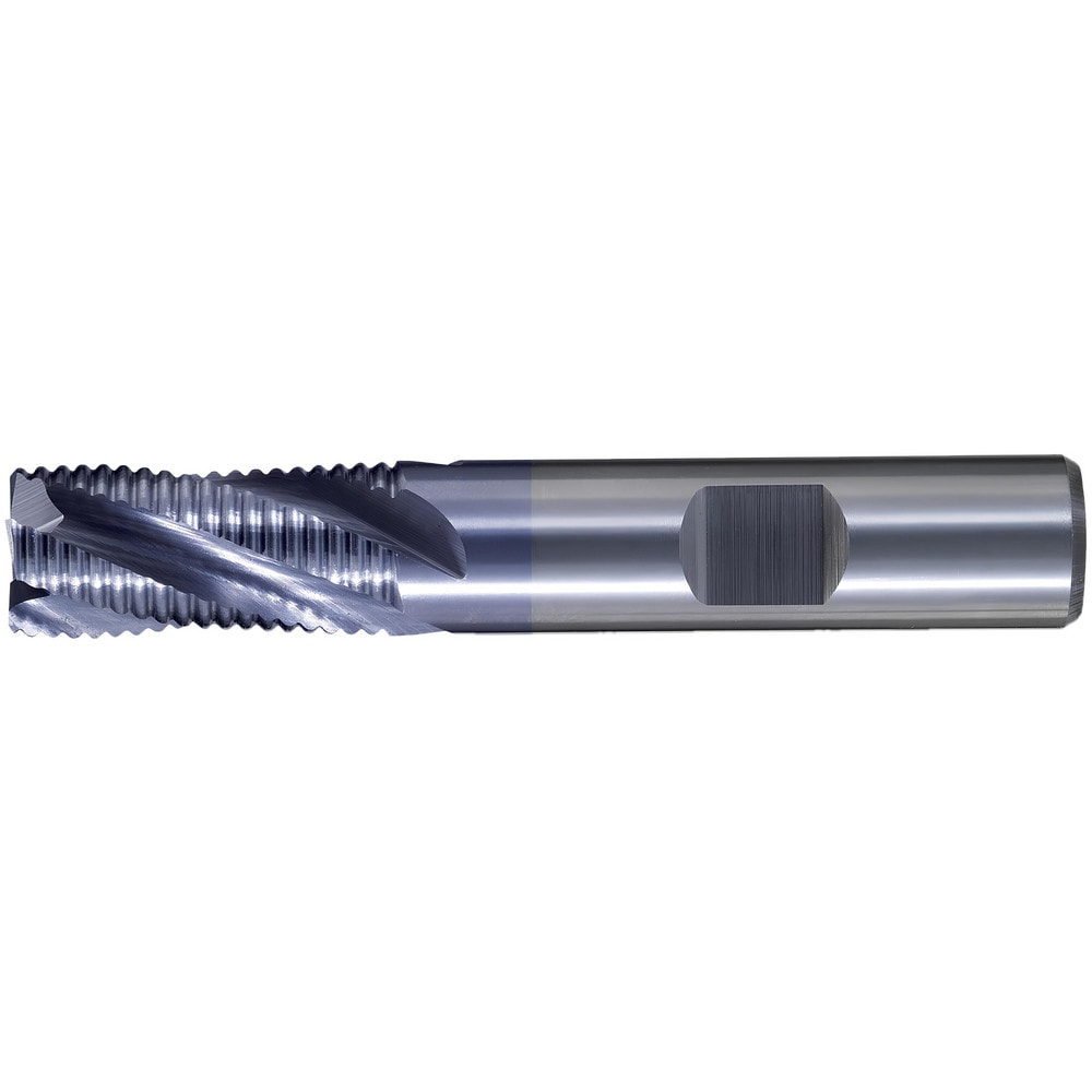 Roughing End Mill: 5/8" Dia, 3 Flute, Fine Pitch, Single End, Solid Carbide