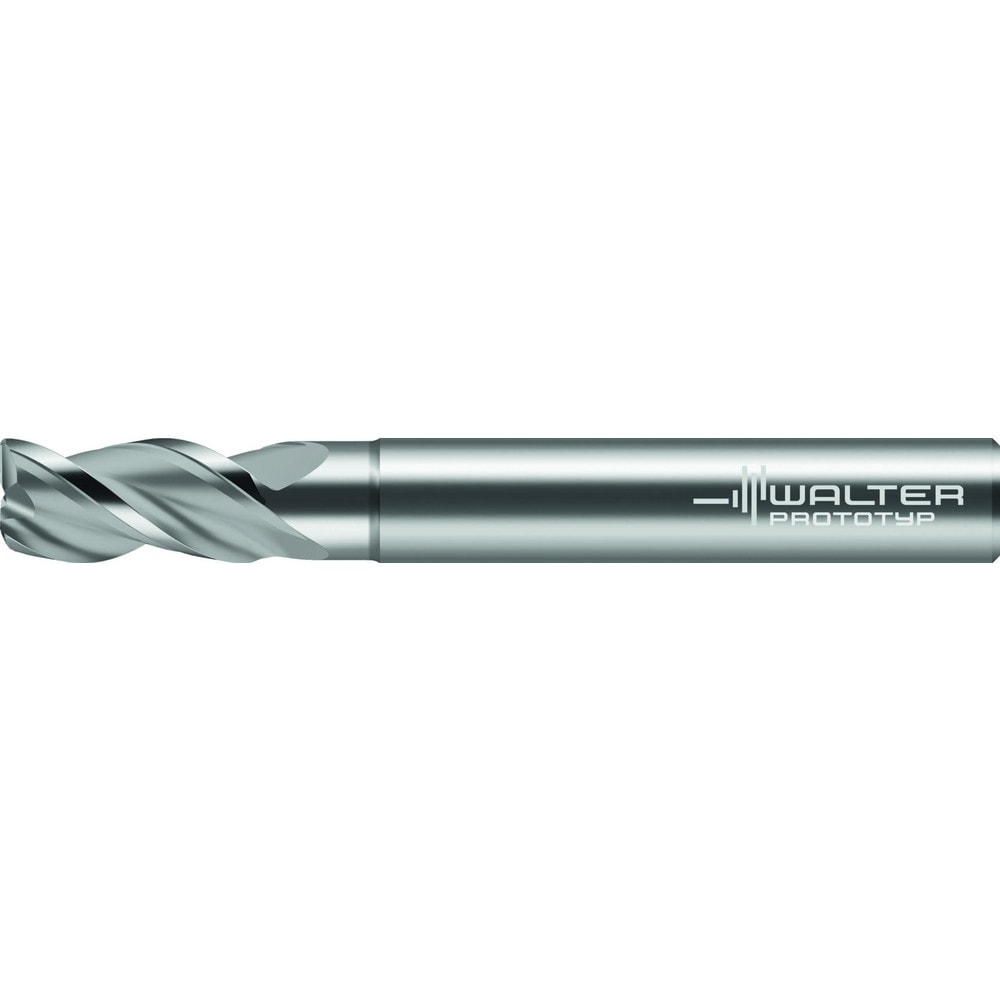 Corner Radius End Mill: 1" Dia, 1-1/2" LOC, 0.0300" Radius, 3 Flute, Solid Carbide