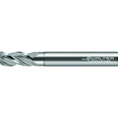 Corner Radius End Mill: 1/4" Dia, 1/2" LOC, 0.0600" Radius, 3 Flute, Solid Carbide