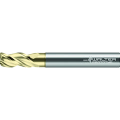 Corner Radius End Mill: 3/4" Dia, 1-3/8" LOC, 0.1200" Radius, 3 Flute, Solid Carbide