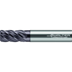 Corner Radius End Mill: 3/4" Dia, 7/8" LOC, 0.1200" Radius, 5 Flute, Solid Carbide