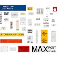 Label Maker & Tape Accessories; For Use With: Component and Equipment Labeling, General Identification, Circuit Board Labeling, Wire and Cable Labeling, Data and Telecommunications Labeling, Electrical Labeling; Color: Gray, Blue