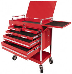 16" Wide x 41" High x 30" Deep, 5 Drawer Tool Cart