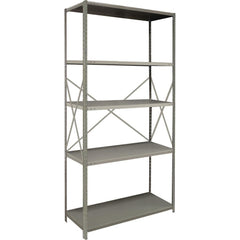 Steel Shelving; Shelf Type: Open Angle Starter Unit; Starter or Add-On: Starter; Adjustment Type: Clip; Boltless: Yes; Shelf Capacity: 500; Mount Type: Floor