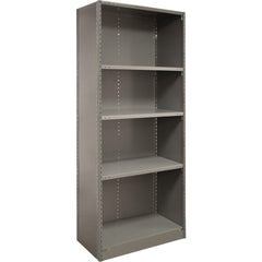 Steel Shelving; Shelf Type: Closed Angle Starter Unit; Starter or Add-On: Starter; Adjustment Type: Clip; Boltless: Yes; Shelf Capacity: 800; Mount Type: Floor