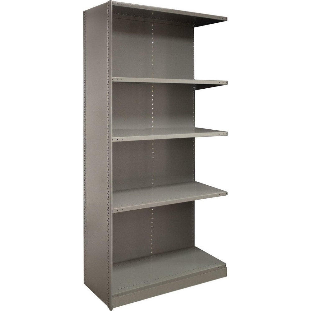 Steel Shelving; Shelf Type: Closed Beaded Post Adder; Starter or Add-On: Add-On; Adjustment Type: Clip; Boltless: Yes; Shelf Capacity: 500; Mount Type: Floor