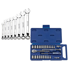 Combination Wrench Set: 35 Pc