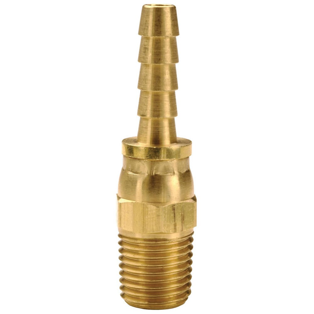 Barbed Hose Fittings; Fitting Type: Male Swivel, Hose Barb; Material: Brass; Thread Standard: NPTF; Thread Size: 1/2; End Connection: Hose Barb x Male Swivel NPT; Hose Inside Diameter (Inch): 1/2; Hose Outside Diameter: 1/2