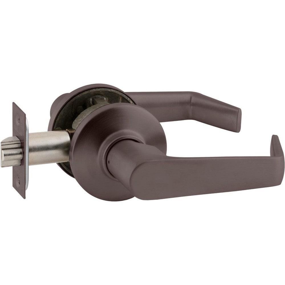 Lever Locksets; Lockset Type: Tubular Lock; Key Type: None; Back Set: 2-3/8 to 2-3/4 in; Cylinder Type: None; Material: Metal; Door Thickness: 1 3/8 to 2; Finish: Oil-Rubbed Bronze