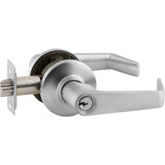 Lever Locksets; Lockset Type: Tubular Lock; Key Type: Conventional; Back Set: 2-3/8 to 2-3/4 in; Cylinder Type: Conventional; Material: Metal; Door Thickness: 1 3/8 to 2; Finish: Satin Chrome