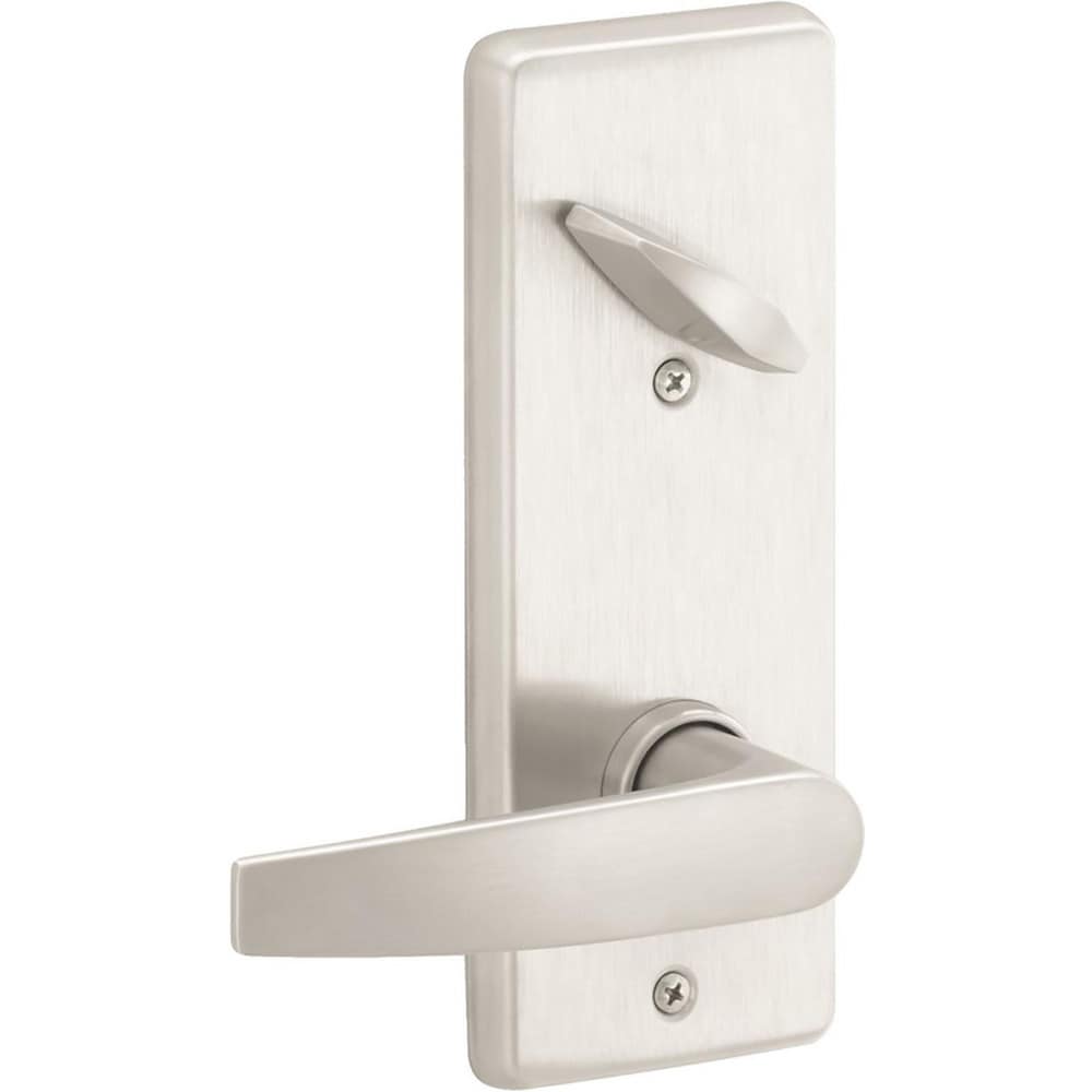 Lever Locksets; Lockset Type: Interconnected Locks; Key Type: Key; Back Set: 2-3/8 & 2-3/4; Cylinder Type: Schlage C123 Cylinder; Material: Metal; Door Thickness: 1-3/4; Finish: Satin Nickel Plated Clear Coated