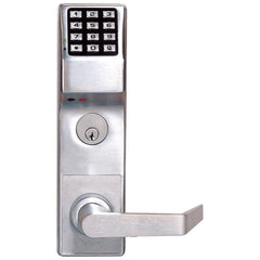 Lever Locksets; Lockset Type: Rim Exit Trim with Keypad; Key Type: Conventional; Back Set: 2-3/4; Cylinder Type: Conventional; Material: Metal; Door Thickness: 1 3/8 - 1 3/4; Finish: Satin Chrome