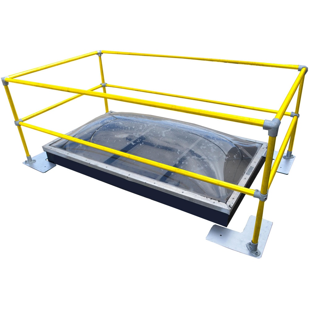 Skylight Guards; Shape: Rectangle; Material: Galvanized Steel; Color: Yellow; Height (Inch): 20; Length (Inch): 125; Width (Inch): 40; Load Rating (Lb.): 200; Standards: Osha Compliant With Third-Party Certification