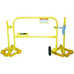 Rail Safety Gates; Material: Steel; Overall Width: 67.68 in; Width (Inch): 67-5/8; Self Closing: No; Color: Safety Yellow