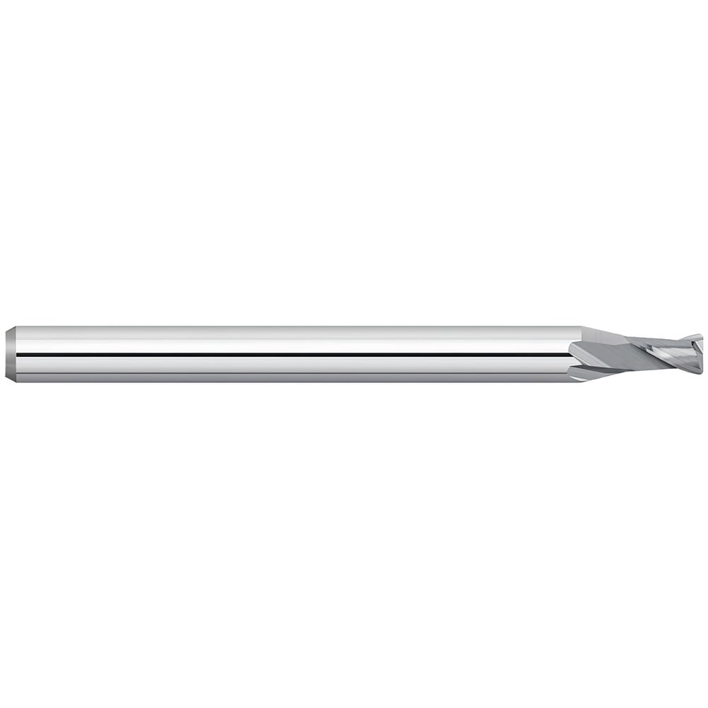 Corner Radius End Mill: 0.0900" Dia, 0.135" LOC, 0.0150" Radius, 2 Flute, Solid Carbide