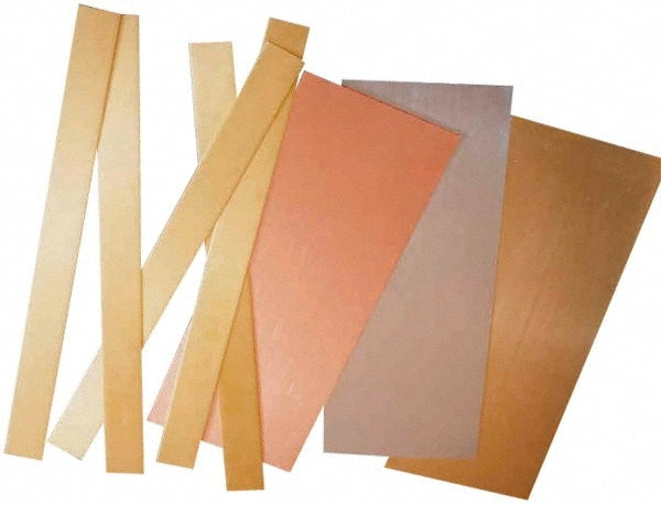 Copper Sheets; Alloy Grade: 110; Overall Length: 10 in; Overall Thickness: 0.025 in; Overall Width: 4.0 in