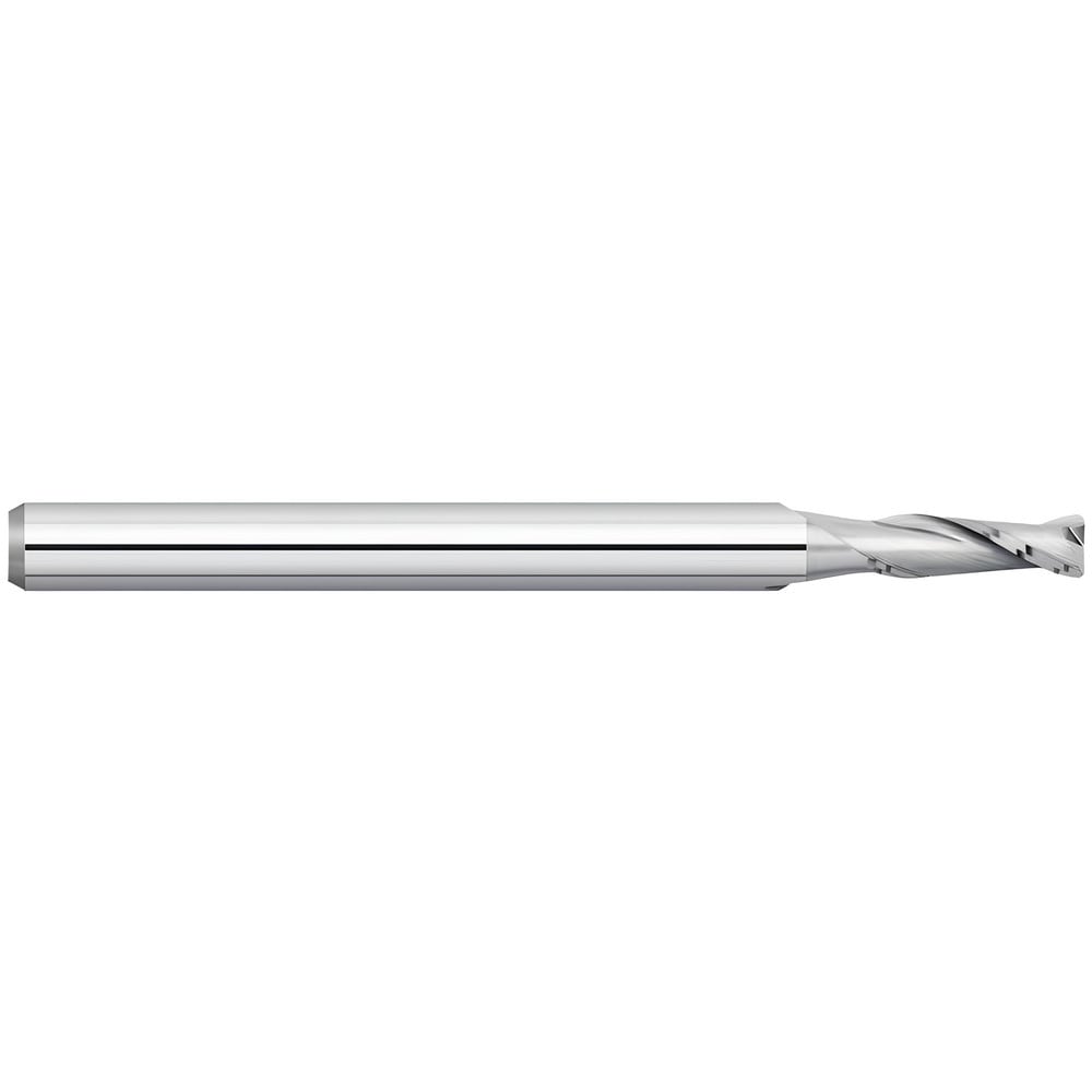 Corner Radius End Mill: 1/16" Dia, 0.186" LOC, 0.0150" Radius, 2 Flute, Solid Carbide