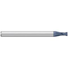 Corner Radius End Mill: 0.0600" Dia, 0.18" LOC, 0.0100" Radius, 2 Flute, Solid Carbide