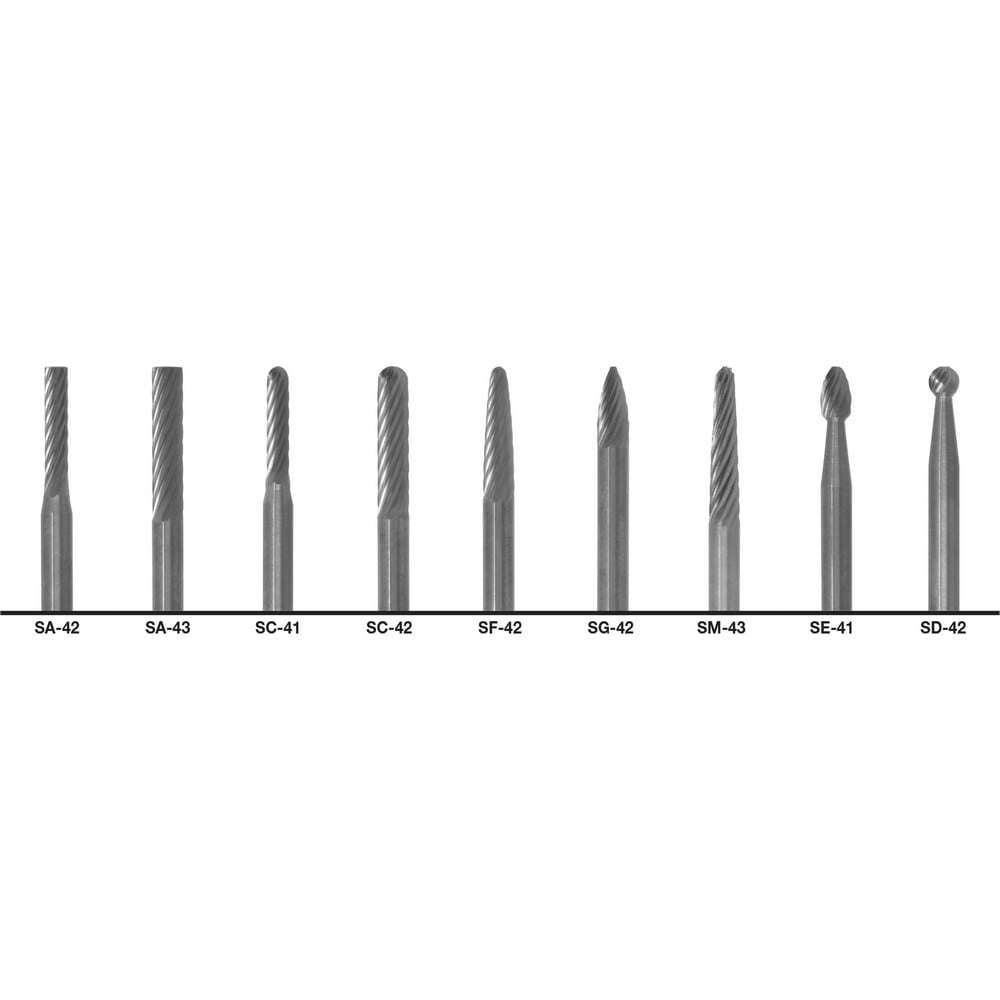 9PC Single Cut Bur Set