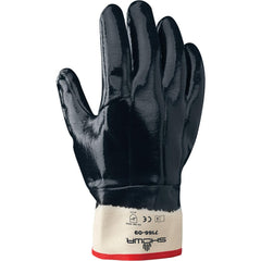 Work Gloves: SHOWA 7166, Nitrile-Coated Nitrile/Cotton, General Purpose