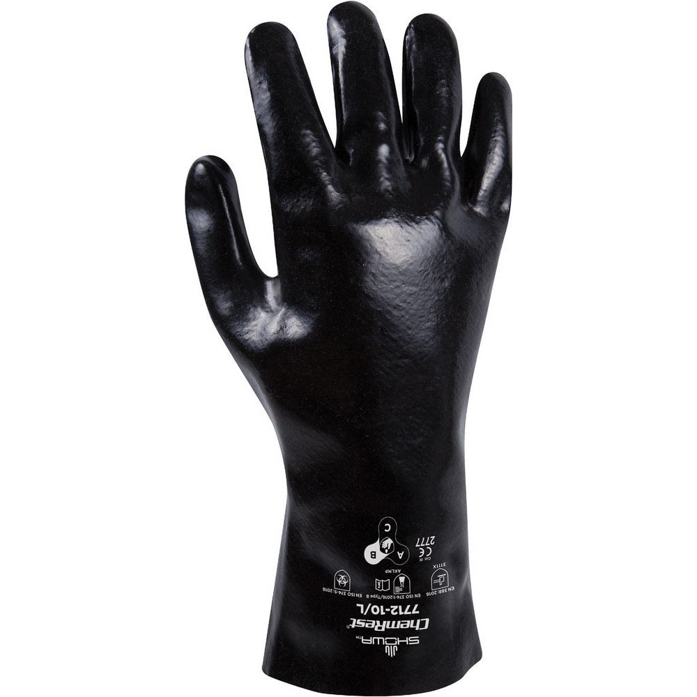 Chemical Resistant Gloves: SHOWA 7712, PVC-Coated, PVC, Supported, General Purpose Chemical-Resistant