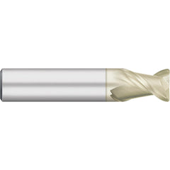 Corner Radius End Mill: 1/4" Dia, 1/2" LOC, 0.0600" Radius, 2 Flute, Solid Carbide