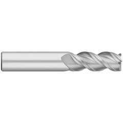 Corner Radius End Mill: 3/16" Dia, 5/8" LOC, 0.0300" Radius, 3 Flute, Solid Carbide