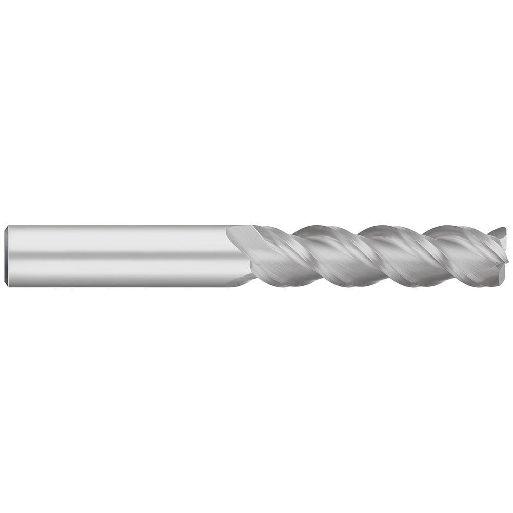 Corner Radius End Mill: 3/16" Dia, 3/4" LOC, 0.0300" Radius, 3 Flute, Solid Carbide