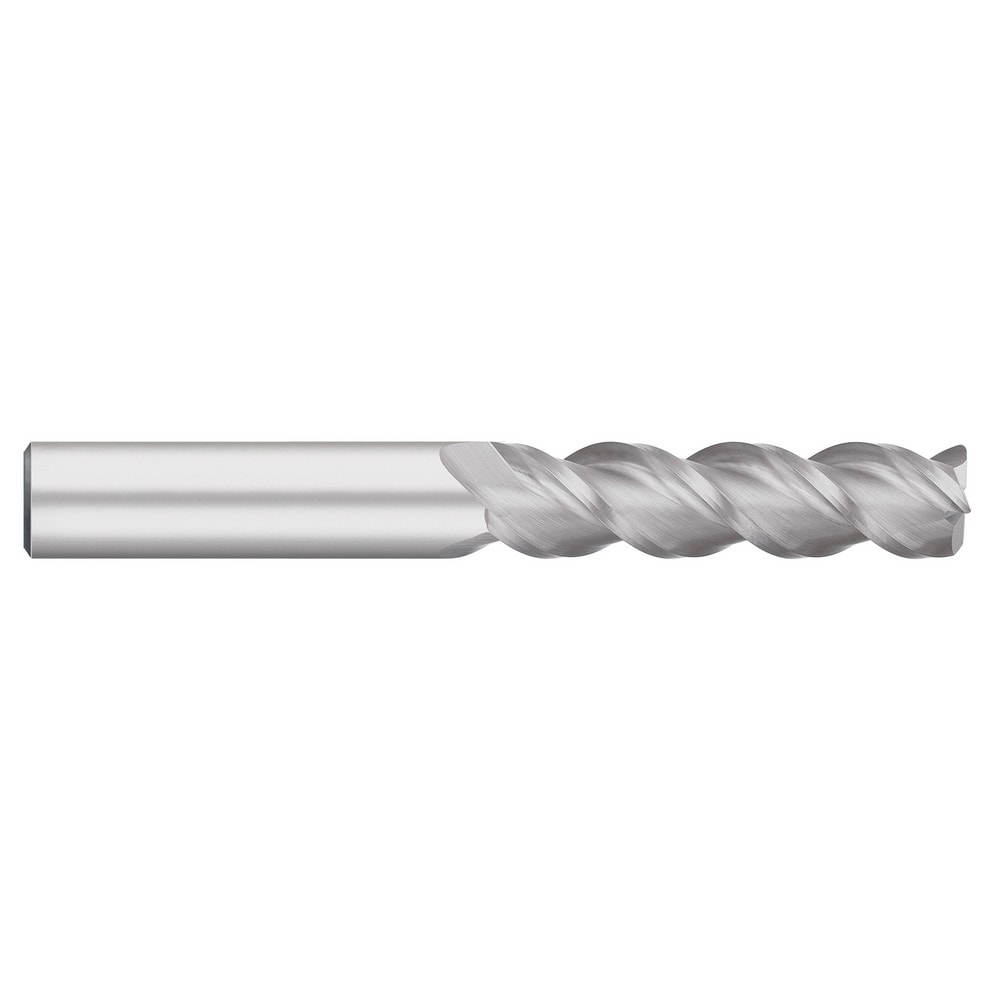 Corner Radius End Mill: 3/8" Dia, 1-1/2" LOC, 0.0200" Radius, 3 Flute, Solid Carbide