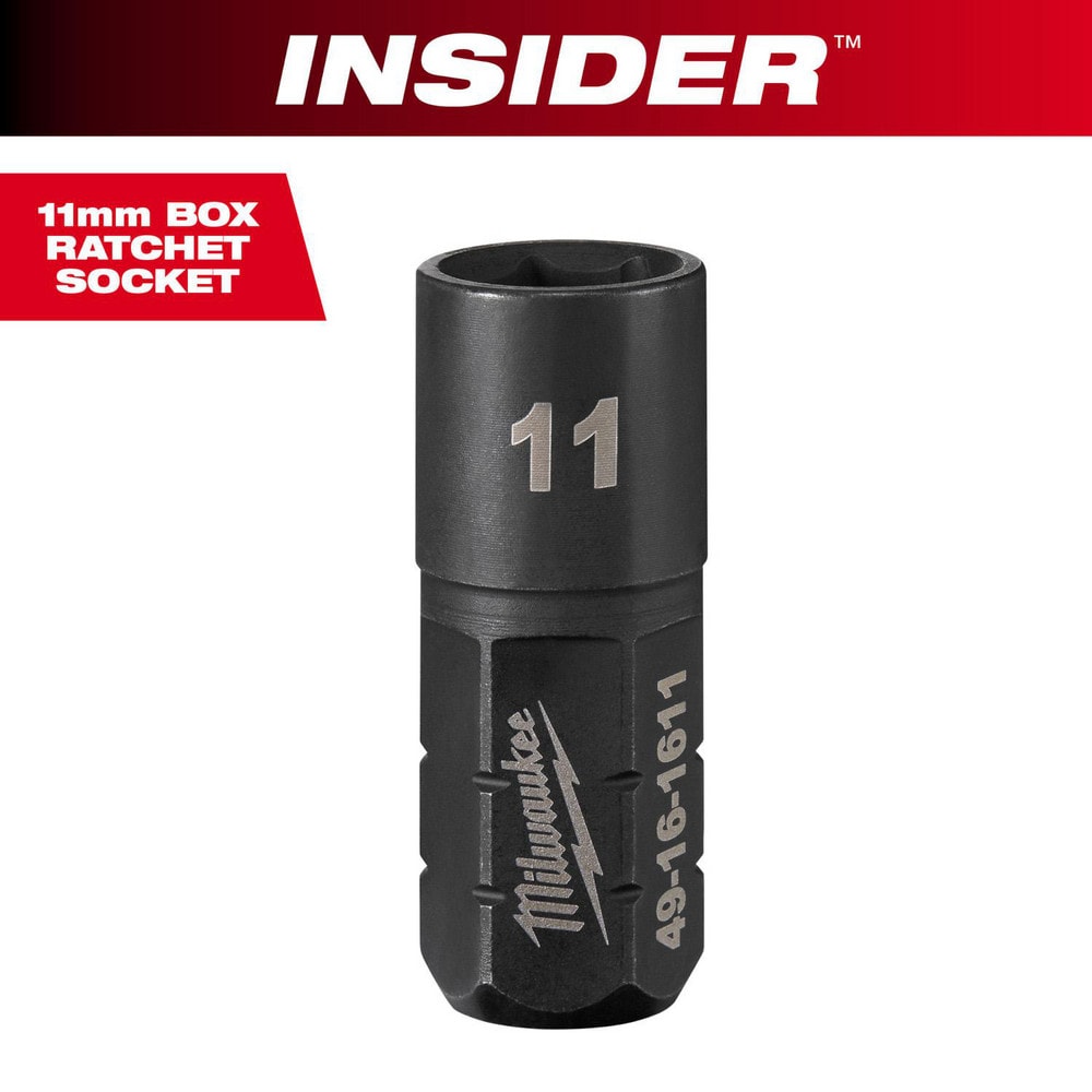 Impact Socket: 9/16" Drive, 11 mm Socket, Hex Drive