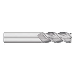 Corner Radius End Mill: 1/2" Dia, 1-1/4" LOC, 0.0400" Radius, 3 Flute, Solid Carbide