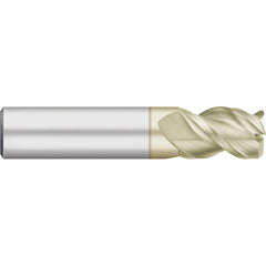 Corner Radius End Mill: 1/4" Dia, 1/2" LOC, 0.0300" Radius, 3 Flute, Solid Carbide