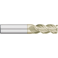 Corner Radius End Mill: 1/8" Dia, 1/2" LOC, 0.0150" Radius, 3 Flute, Solid Carbide