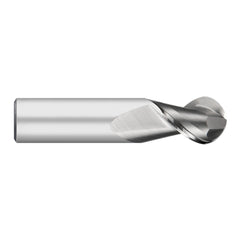 Ball End Mill: 1/4" Dia, 3/4" LOC, 2 Flute, Solid Carbide