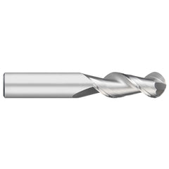 Ball End Mill: 3/4" Dia, 2-1/2" LOC, 2 Flute, Solid Carbide