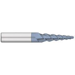 Ball End Mill: 1/8" Dia, 1/2" LOC, 3 Flute, Solid Carbide