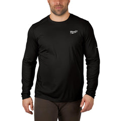 Work Shirt: General Purpose, Long Sleeve, Small, Polyester, Black