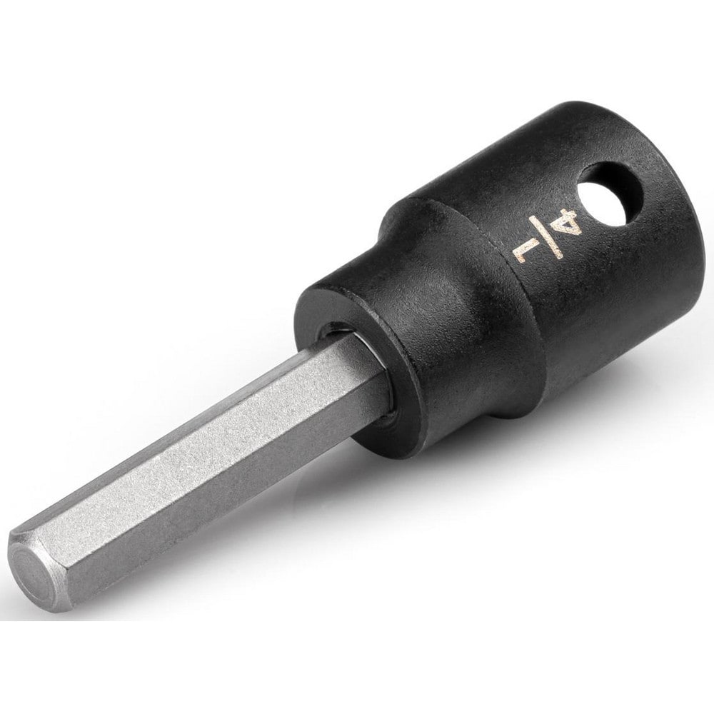 Impact Hex & Torx Bit Sockets; Drive Size: 3/8; Hex Size (Inch): 1/4; Bit Length (Decimal Inch): 1.16