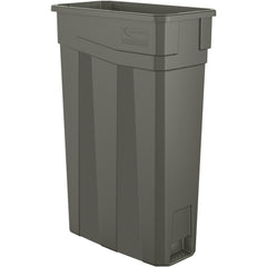 Trash Cans & Recycling Containers; Type: Trash Can; Container Capacity: 23; Container Shape: Rectangle; Lid Type: None; Container Material: HDPE; Color: Gray; Material: HDPE